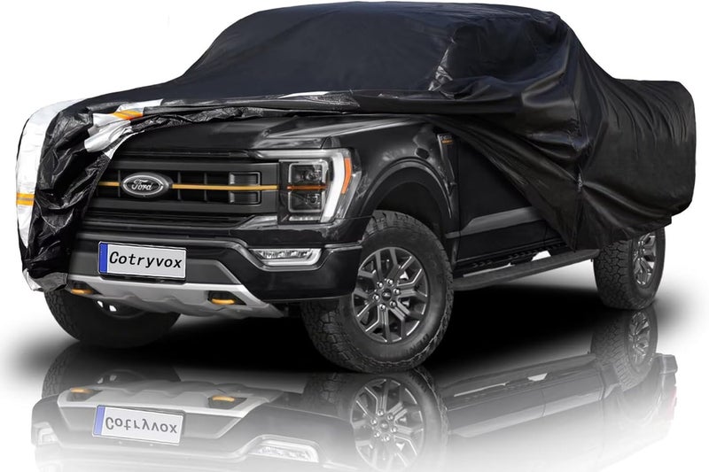 Cotryvox Ford F-150 Truck Cover Custom Fit 2008-2026 SuperCrew Cab SB (5.5'-6.5') with Door Zipper, 12 Layers Full Exterior Pickup Truck Cover Waterproof All Weather,Wind Dust Sun and UV Protection. - Image 1